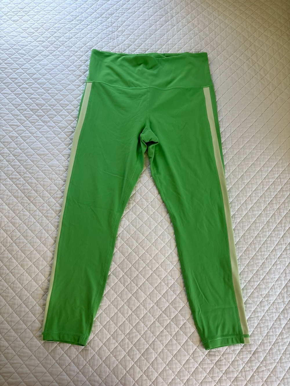 Athleta Elation 7/8 Colorblock Leggings Green Women’s L